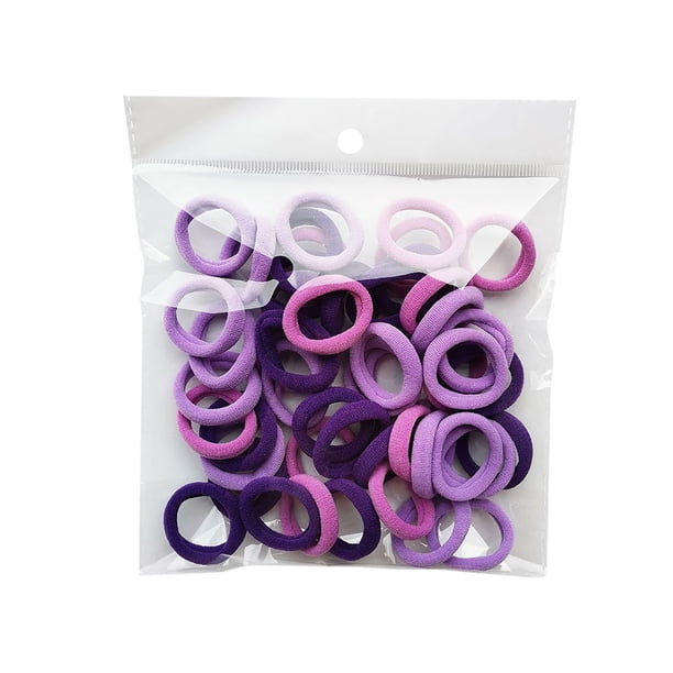 Lazo para el pelo de 3 cm, cuerda pequeña para el pelo, no daña el cabello, funda de cuero, sin costuras, cuerda, lazo para toalla de bebé, 50 gomas elásticas, horquilla para el pelo
