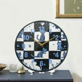 thumbnail image 4 of Yayeee Wall Clock Battery Operated 9.5" Silent Non-Ticking for Living Room, Blue Cat Stars, 4 of 8