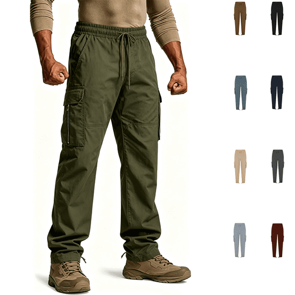 Lzobxe Pants for Men Hiking Cargo Outdoor Quick Dry with Multi Pockets,Size S-2XL