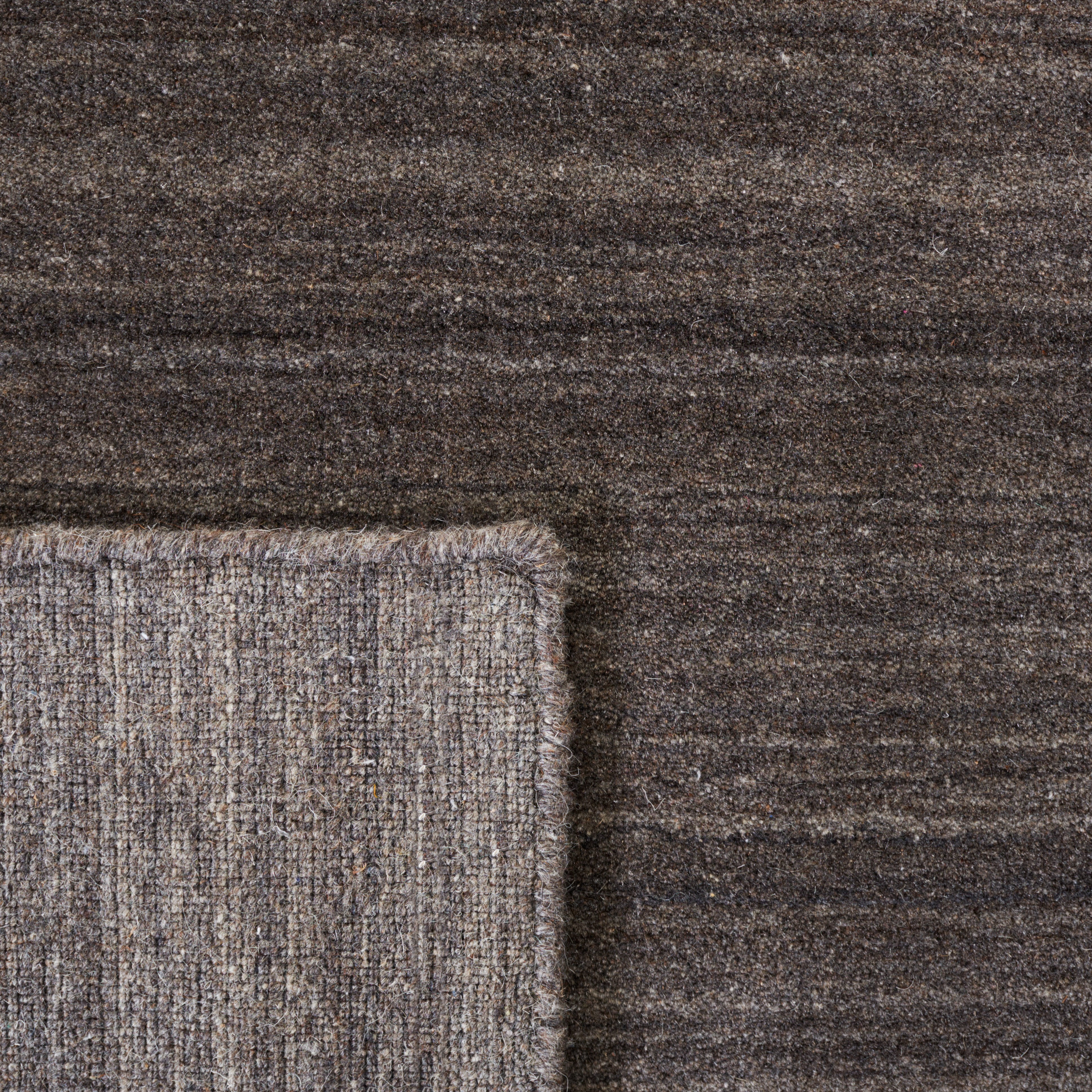 SAFAVIEH Himalaya Vince Overdyed Striped Wool Area Rug, Charcoal, 9' x 12'