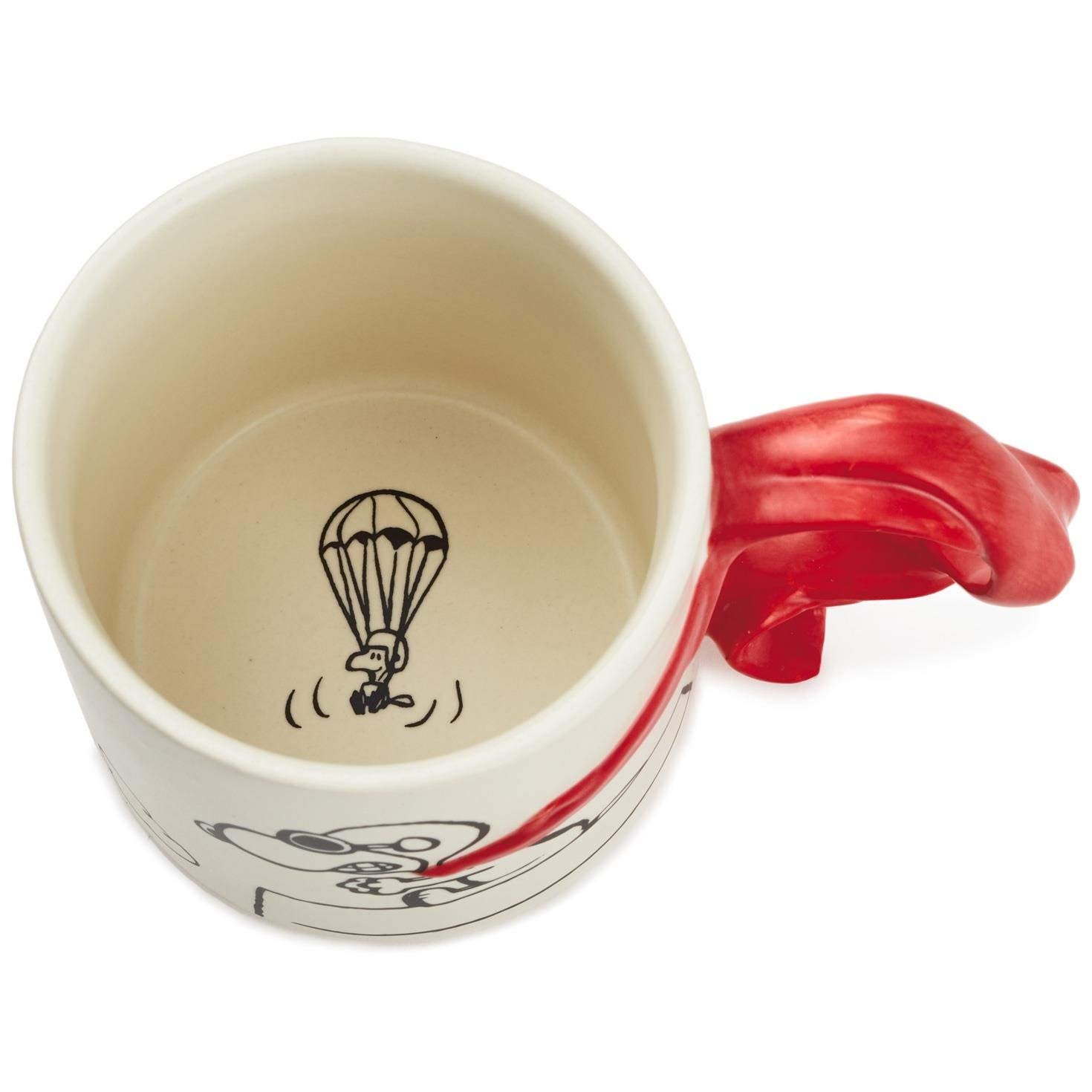 Hallmark Peanuts Snoopy Flying Ace With Scarf Handle Coffee Mug 12
