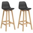 thumbnail image 1 of HOMCOM Tabourets de Bar Lot de 2, Chaises de Bar Rembourrées en Cuir PU avec Dossiers, 1 of 10