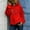 Red, variant on POTETI Hoodies for Women Plus Size Casual Long Sleeve Hooded Sweatshirts Pullover Tops