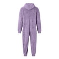 thumbnail image 6 of Xuniizn Unisex Fleece Onesie Adult Pajamas, Solid Color Front Pockets Zip Up Hooded Jumpsuit Pajamas, Soft Comfortable Thick Thermal Loose Casual Homewear Men Women Pajamas Jacket, S-5XL, 6 of 6