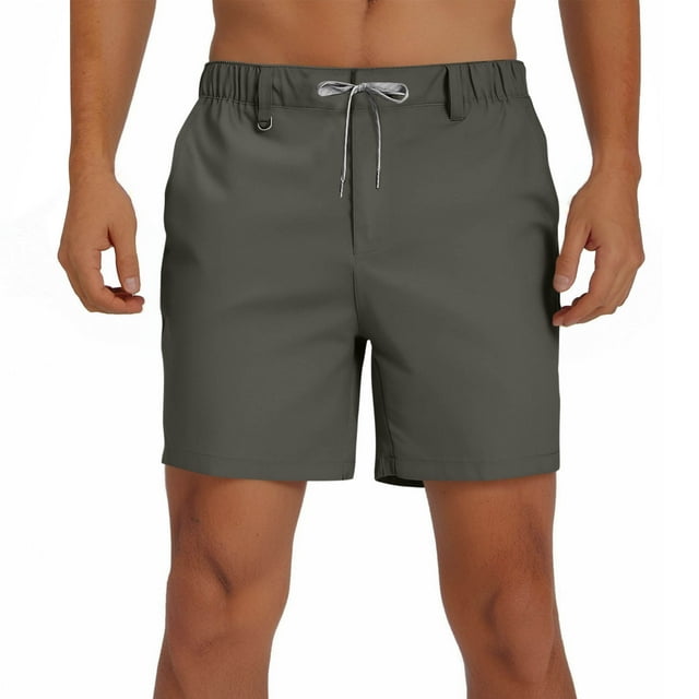 Pantalones de Playa con Cordón Impreso con Cintura Elástica para Hombre, con Bolsillos para Uso Casual Y Al Aire Libre