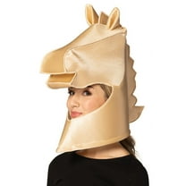 Rasta Imposta Ultimate Deluxe Beige Knight Chess Headpiece Halloween Mask Costume, Adult One Size, R1305-OS