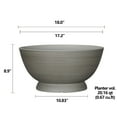 thumbnail image 6 of Mainstays 18" D x 8.9" H Sienna Bowl Gray Recycled Resin Planter, 6 of 7