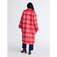 thumbnail image 6 of Free Assembly Women's and Women's Plus Long Wool Blend Coat, Sizes XS-4X, 6 of 8