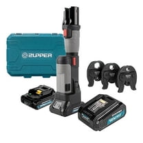 Pro Press Copper Crimper Tool Kit Crimping Tools with 1/2", 3/4", 1" Propress Jaws, 2Pcs 18V Battery, Charger & Carrying Case