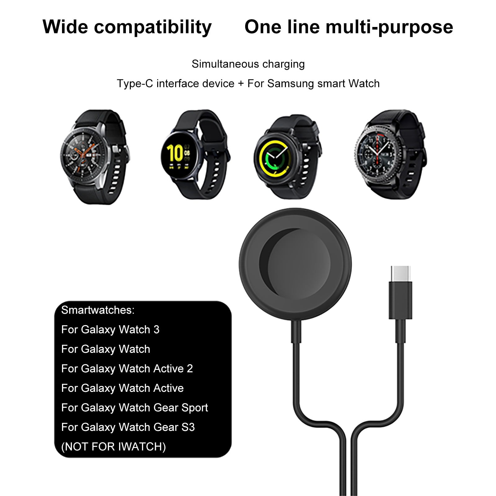 Wireless Charging Base For Watch Mobile Phone Usb C Charging Cable For Samsung Walmart Com