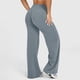 thumbnail image 4 of Leggings de entrenamiento for mujer, pantalones de Yoga sin costuras, de pierna ancha, acampanados, de cintura alta, suaves, sin costura frontal, gimnasio, Control de barriga, 4 of 5
