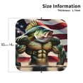 thumbnail image 3 of Gaeub giant bass with big muscles Print 6 Pcs Leather Coasters for Drinks ,Drink Coasters Sets,Drink Table Cup Coasters for Living Room Kitchen Coffee Decor,Square, 3 of 7