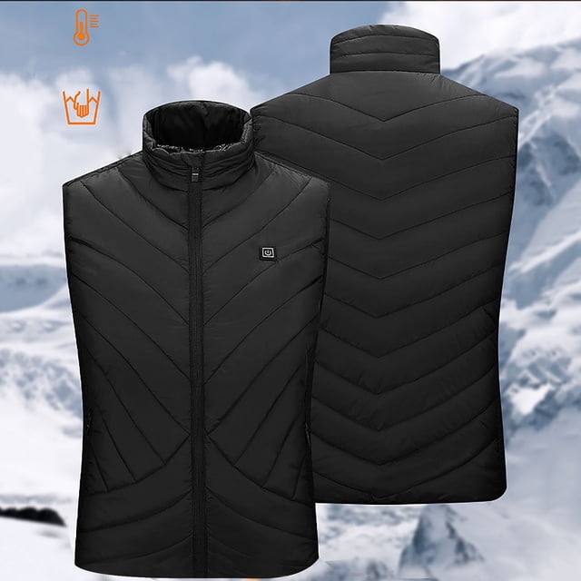 Veste pour Femmes Gilet Chauffant Intelligent pour Hommes Gilet Chauffant Rechargeable Gilet Chauffant Gilet d'Hiver Chaud Gilet Col Rond Manteau d'Hiver pour Garçons en Liquidation