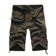 thumbnail image 2 of HCNTES Cargo Drawstring Summer Beach Shorts Men Shorts Cargo Loose Fit Shorts(Grey,30), 2 of 6