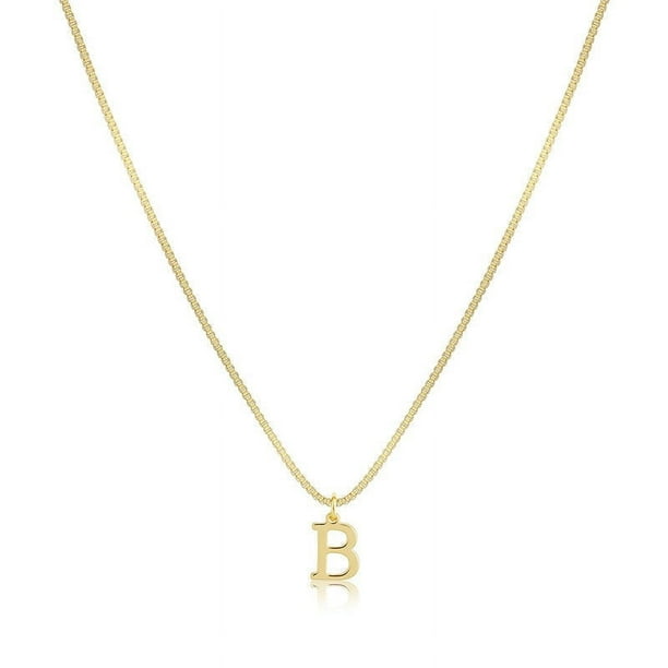 Añade un toque personal a tu look diario con este collar con inicial, una delicada gargantilla con colgante de letra para mujer, perfecta para combinar con otras prendas o para llevar sola con