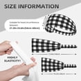 thumbnail image 2 of Black White Twill Stripe Plaid Headbands for Women Men, Workout Elastic Sweat Band for Yoga Running Cycling Gym Exercise Non Slip Head Bands for Women's Hair, 2 of 5