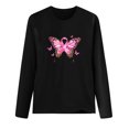 thumbnail image 3 of Tawop Tshirts Shirts for Women Women Tops Round Neck Long Sleeve Casual Printed Women Tshirts Loose Fit Black Xxl, 3 of 3