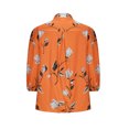 thumbnail image 6 of Fznquz Button Down T Shirt Women Orange Hawaiian Short Sleeve Shirts Floral Beach Summer Casual Tops Women XXXXXL, 6 of 6