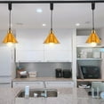 thumbnail image 4 of KAYYELAMP 3-Pack Vintage Style Dimmable Track Hanging Light H-Type 3.9ft Adjustable Cord Gold Metal Pendant For Office Kitchen Restaurant, 4 of 7