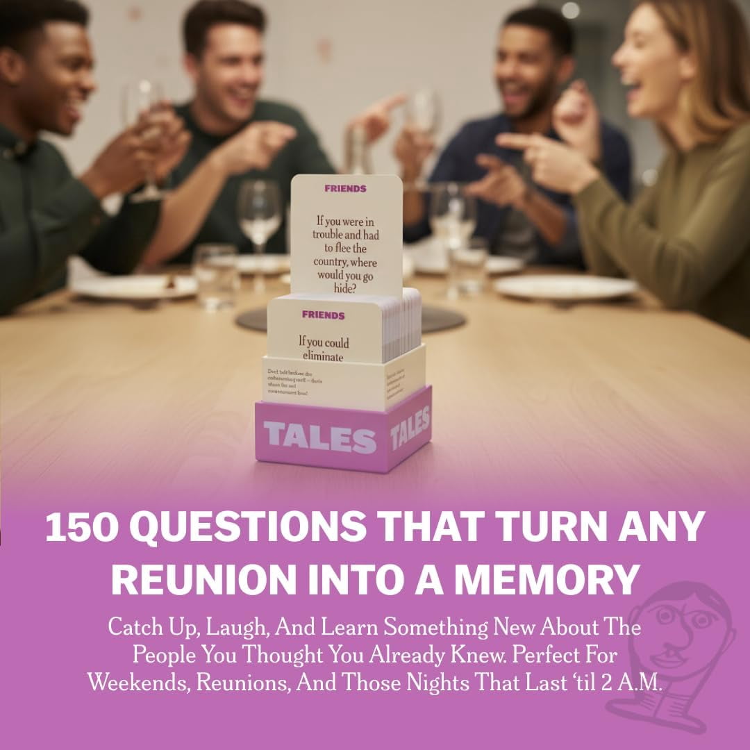 TALES Conversation Cards, Friends Edition 150 Count, Fun Friend Games for Adults, Teens, Kids