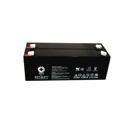SPS Brand 12V 2.3 Ah Replacement Battery  for Medical Research Labs D1001 EKG MONITOR (2