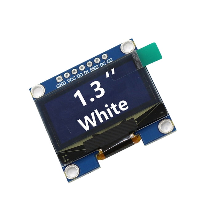 Cateissary Dispositivo de visualización de pantalla LED Módulos de visualización de instalación práctica Pantallas LCD de 7 pines Módulo OLED de Electrónica Blanco
