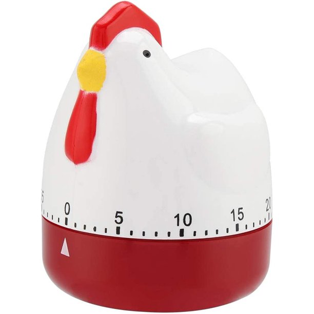 Temporizador de Pollo, Reloj Despertador Mecánico de Cocina, Diseño Encantador de Gallina, Material ABS, Temporizador para Decoración del Hogar