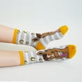 thumbnail image 6 of Womens Socks，LOFIR Soft Cotton Animal Patterns Crew Cute Toddler Socks, Breathable & Seamless, Novelty Socks horse Socks Age 2-12 Years, 5 Pairs, 6 of 8