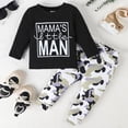 thumbnail image 2 of Baby Boy Winter Clothes Kids Boys Spring Fall Graphic Long Sleeve Elastic Waist 0 6 12 18 24 Months 2T 3T Everyday Outfit Set 2 PC, 2 of 9