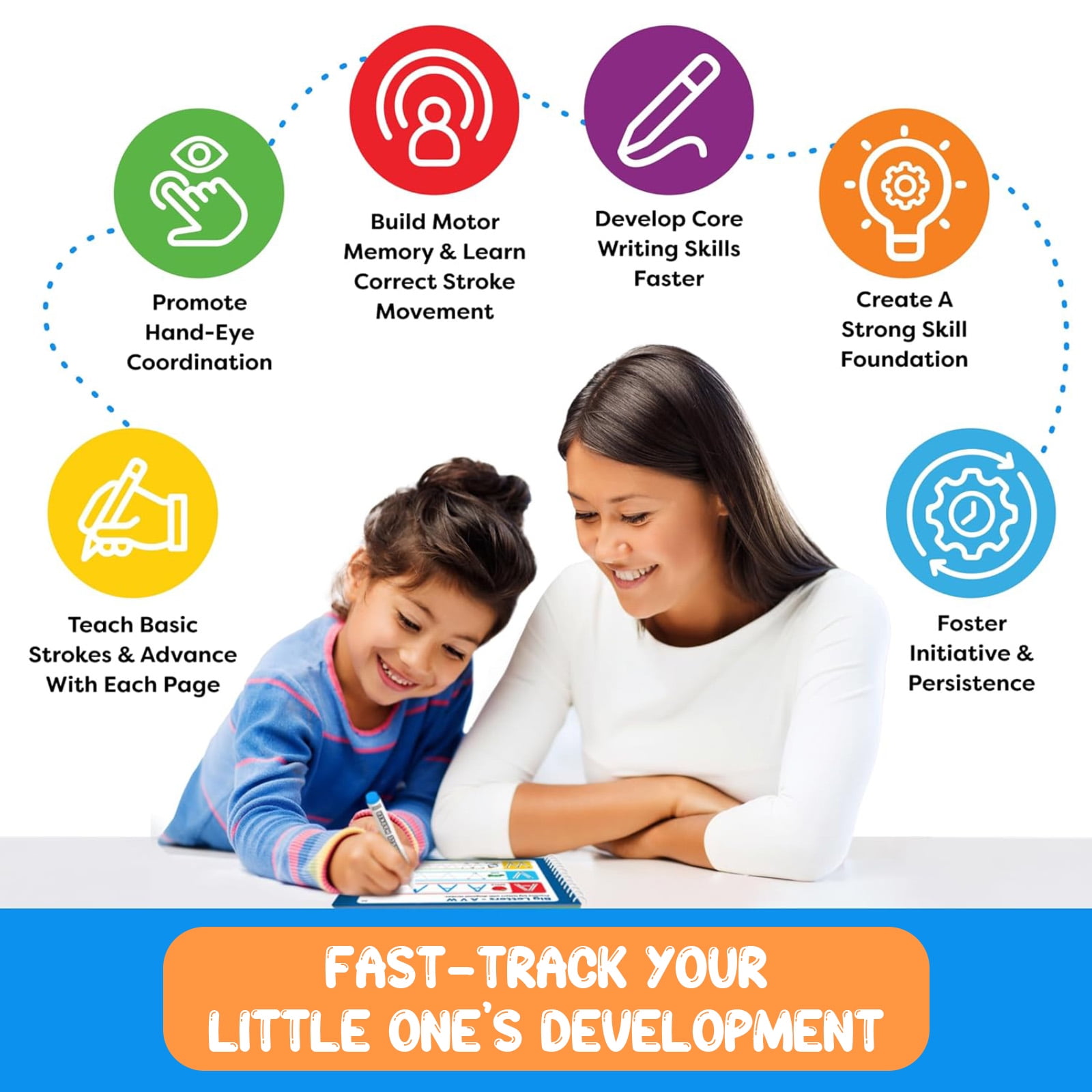 Tracing Books for Kids Ages 3-5 Toddler, Preschool Learning Activities -Handwriting Practice Tracing for Kids 3-4, Preschool Kindergarten Workbooks, Learning Books for 4-5 Year Olds