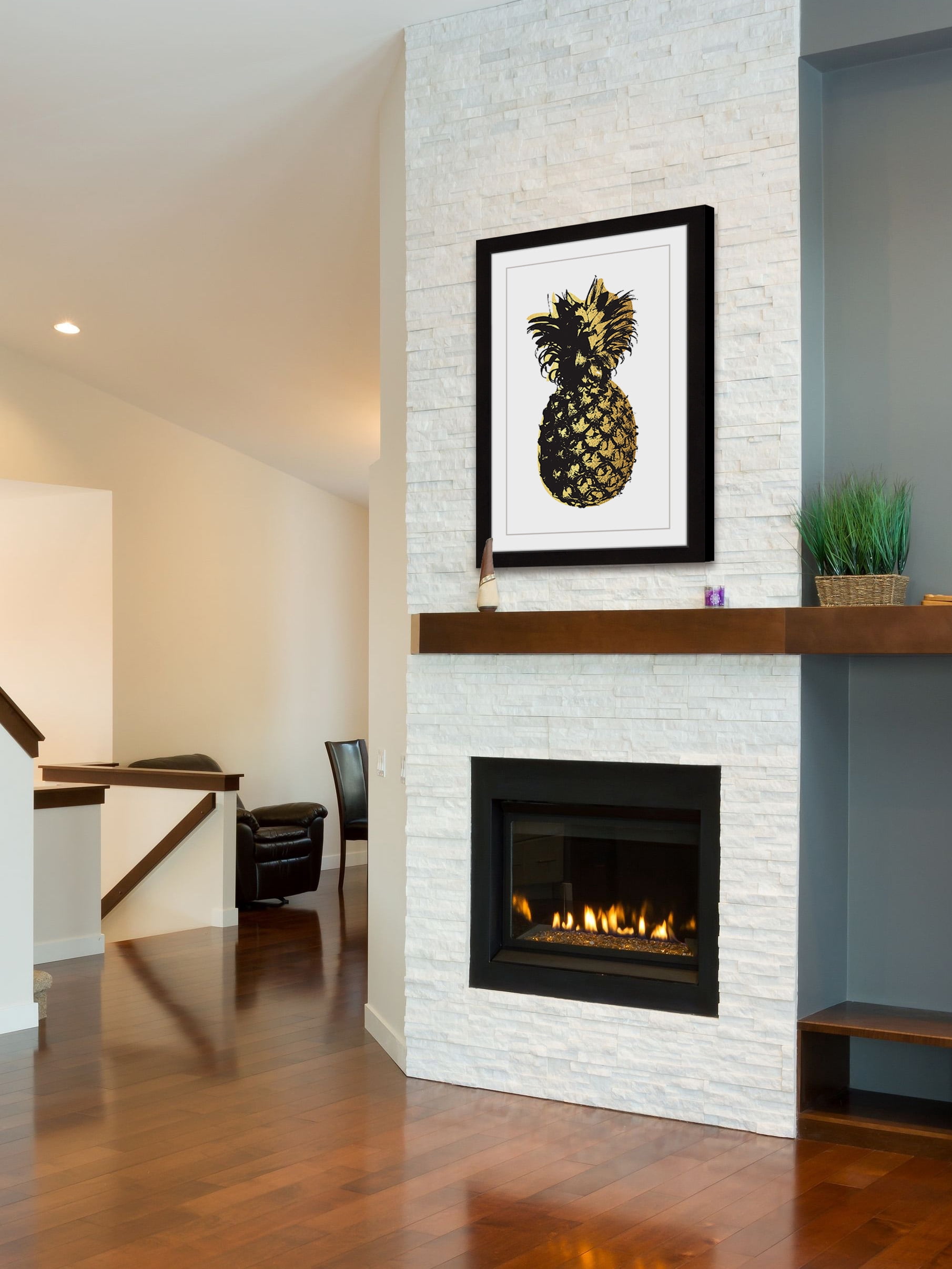"Pineapple Golden" Framed Painting Print