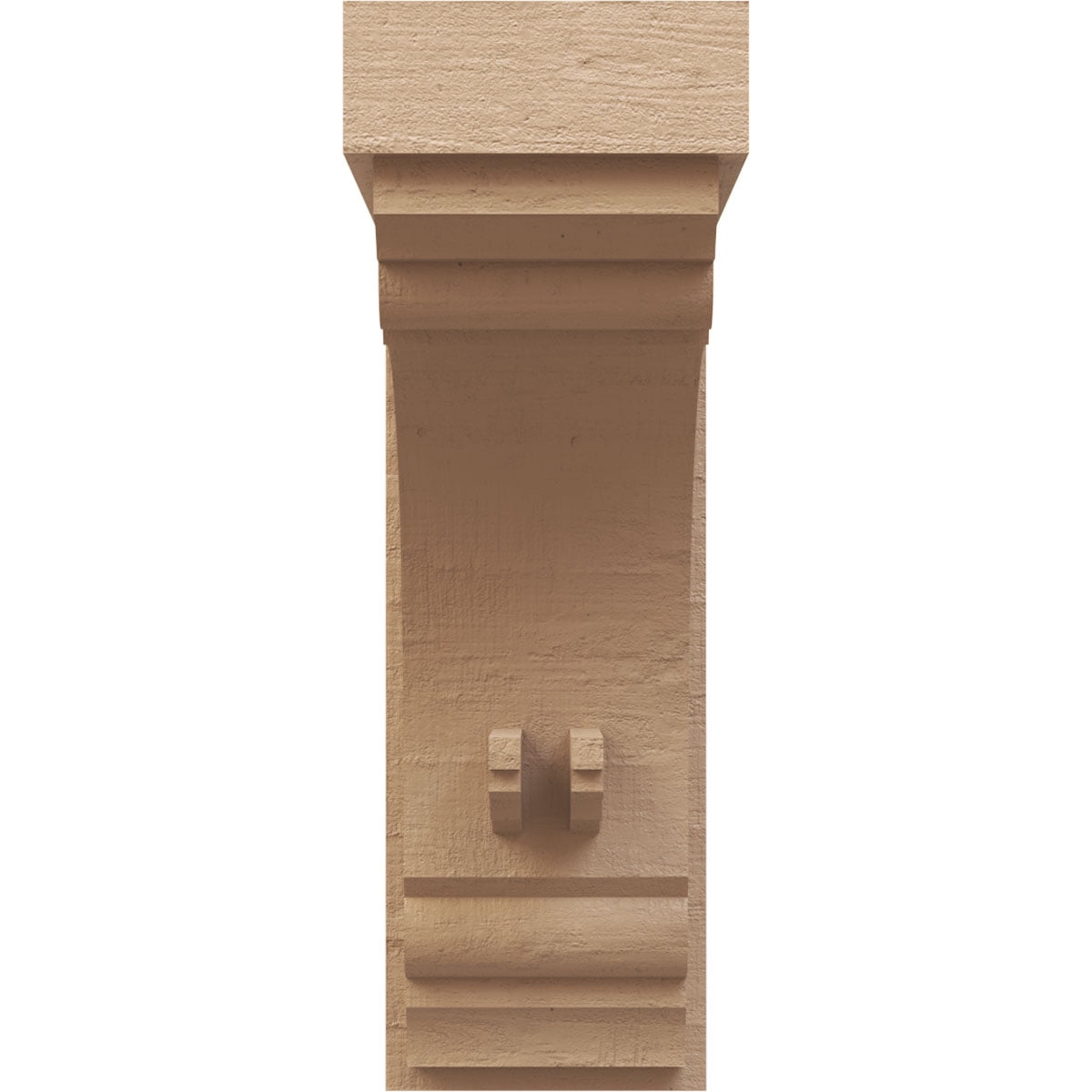 7"W x 14"D x 21"H Classic Warren Rough Cedar Woodgrain TimberThane Corbel, Primed Tan