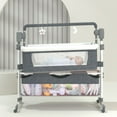 SteAnny Electric Cradle Rocking Baby Bed, Newborn Swinging Cribs
