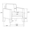 thumbnail image 4 of Ruth Upholstered Track Arm Accent Chair Grey, 4 of 10