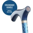 thumbnail image 3 of Switch Sticks Walking Cane for Men or Women, Foldable and Adjustable from 32-37 Inches, FSA and HSA Eligible, Engraved Azure, 3 of 5