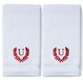 thumbnail image 2 of Monogrammed Hand Towels for Bathroom Kitchen Makeup | Personalized Gift for Wedding-Bridal | Roman Font Custom Luxury Turkish Towel | Spa Collection, Oversized, 16 X 30 Inch, Set of 2, 2 of 3
