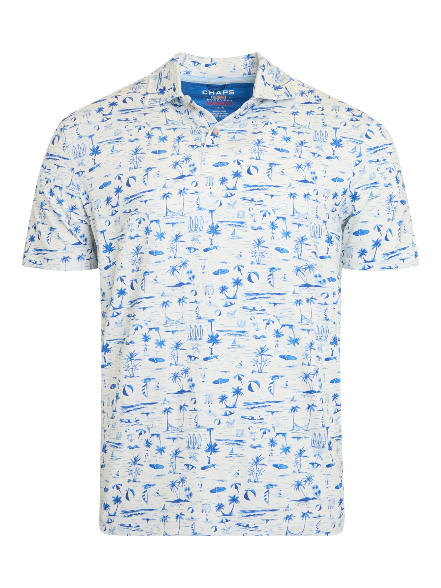 Chaps Men's Printed Performance Polo, Sizes S - 2XL