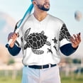 thumbnail image 5 of KLL Family Of Sea Turtles for Men's Baseball Shirts,Short Sleeve Casual Shirts Button Down Shirt for Men Beach Summer Wedding Shirt-Large, 5 of 7