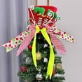 thumbnail image 2 of SIfdSeng Get it Fast Candy Christmas Tree Topper Hat Red Tree Topper Hat with Candy Peppermint Bows Ribbon Ornament Top Hat Christmas Tree Topper for Home Holiday Xmas Tree Decoration, 2 of 4