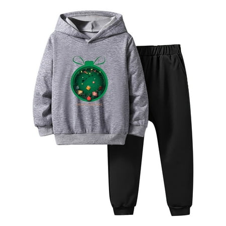 

Toddler Boys Outfits Long Sleeve Christmas Letter Print Shirt Tops Pants 2Pcs Child Kids Set Fall Winter Clothes for Boys Size 5-6T