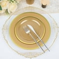thumbnail image 2 of Efavormart 10 Pack | 10" Regal Gold Round Plastic Dessert Plates, Disposable Appetizer Salad Plates, 2 of 11