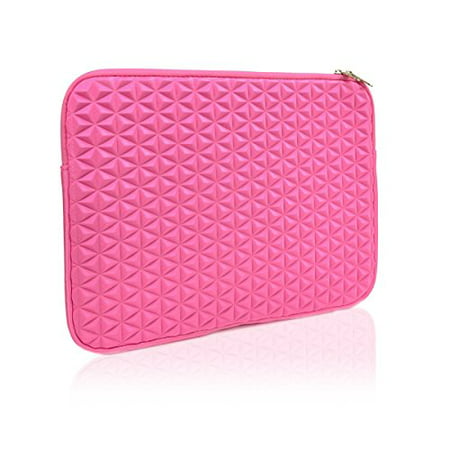 Unik Case Baby Pink Diamond Foam Splash & Shock Resistant Neoprene Universal Sleeve Zipper Case Bag for All 13