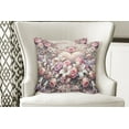 thumbnail image 4 of Ambesonne Romantic Throw Pillow Cover Pack of 2, Pastel Love Garden Flowers, 2 Pcs-36"x36", Pale Pink Peach and Lilac, 4 of 5