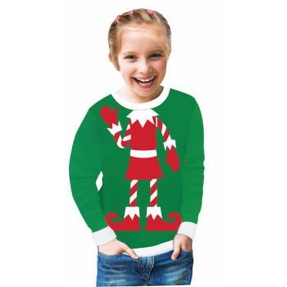 Holiday Elf Adult Ugly Christmas Sweater X-Large