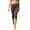 Brown Polka Dot, variant on Women's Striped Capri Leggings Fold Over High Waist Tummy Control Workout Yoga Pants Split Hem Knee Length Soft Stretch Casual Pants Yellow