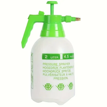 68oz Garden Pump Sprayer, 2L Hand Pressure Sprayer Bottle, 0.5 Gal Lawn Adjustable Sprayer for Plant Mister Spraying Weeds Home Cleaning Watering (Green)