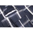 thumbnail image 3 of Men's Casual Lightweight Plaid Check Multi Pocket Elastic Waist Cargo Shorts (Navy, 4XL(42)), 3 of 4