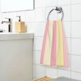 thumbnail image 3 of Yayeee 100% Cotton Hand Towels for Bathroom 16" x 28" Soft Absorbent Kitchen Towel, Pink and Yellow Striped Pattern, 3 of 7