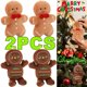 thumbnail image 2 of 2/1PC Ginger Bread Plush Toy Stuffed Caramel Chocolate Gingerbread Man Cushion Christmas Tree Decor Xmas Pendant Drop Ornaments, 2 of 5