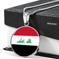 thumbnail image 2 of Collier Drapeau de l'Irak en Acier Inoxydable Ou or 18 Carats 18-22", 2 of 7